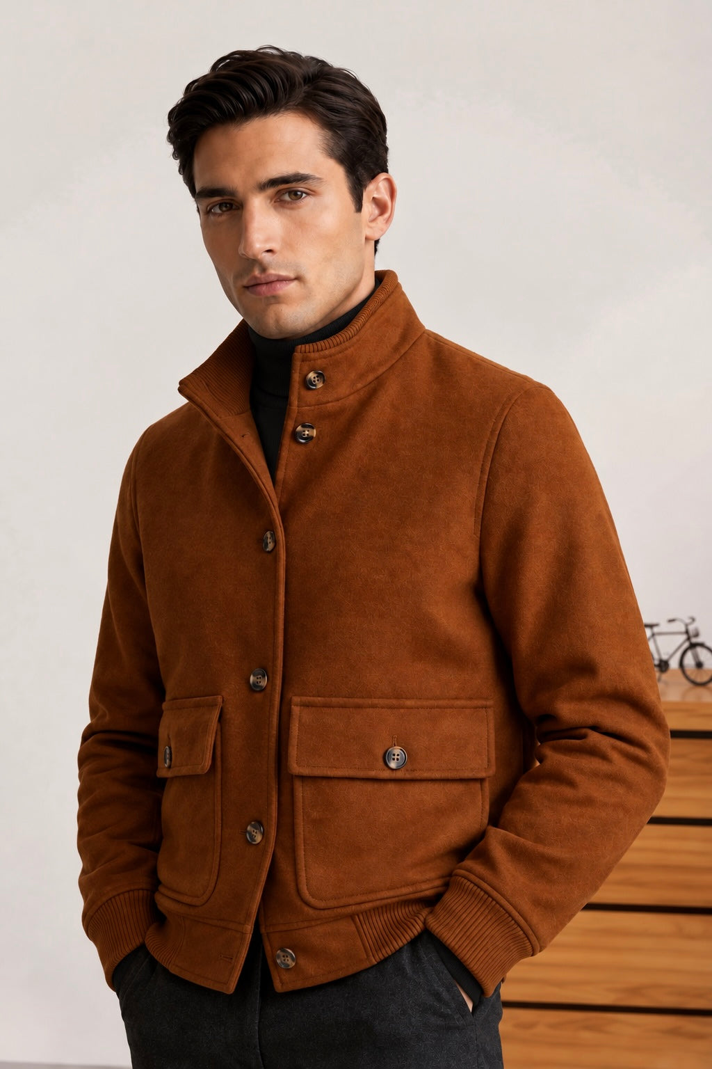CAMEL WOOL JACKET