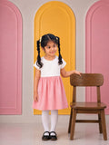 WHITE PINK SUMMER FROCK