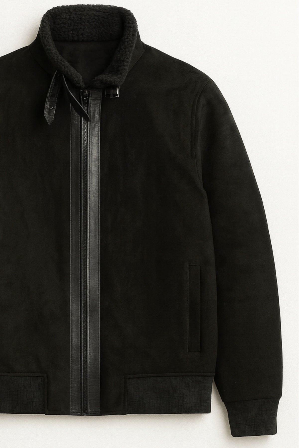 CLASSIC BLACK SUEDE JACKET
