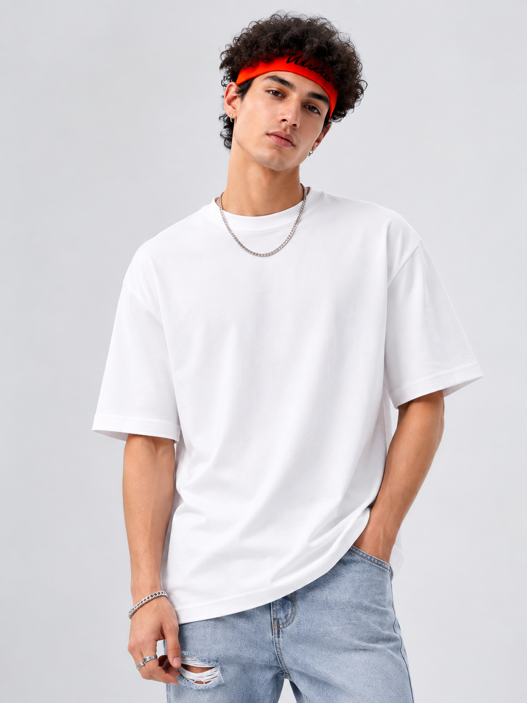 WHITE SPANDEX TEE