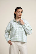 SAGE BOXY COTTON SHIRT