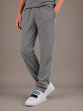 GREY PIPING SUMMER TROUSER