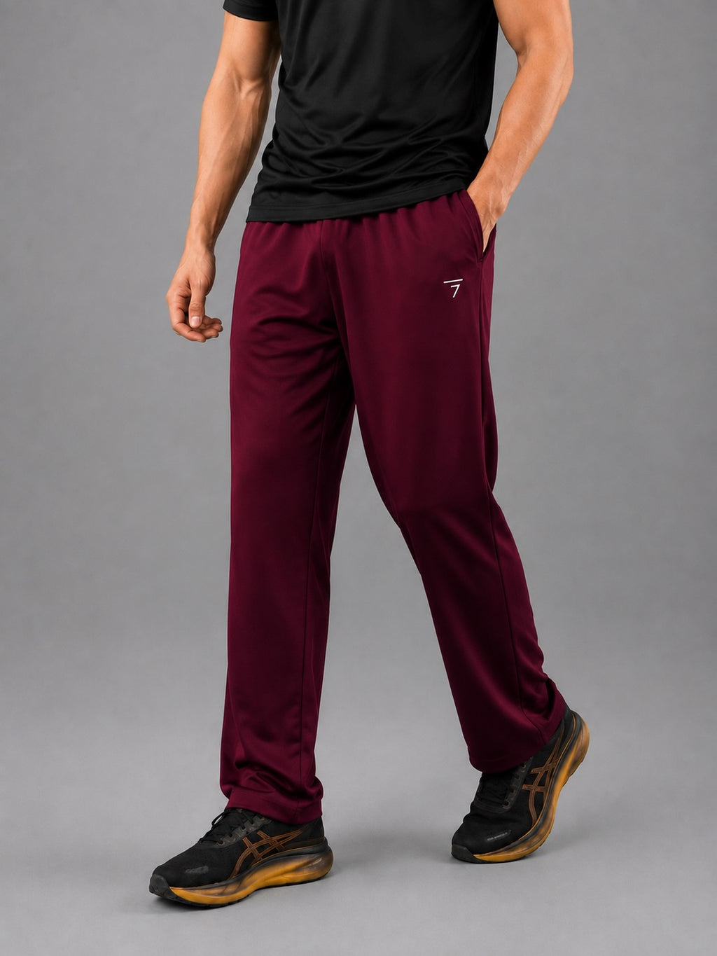 MAROON BASIC MICRO RELAX FIT BOTTOM