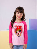JUNIOR - HOT PINK & BABY PINK BOOM BOOM RAGLAN