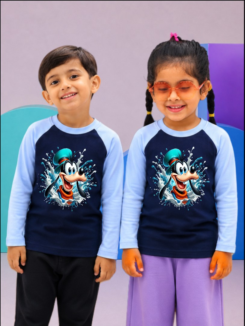 JUNIOR - SKY NAVY GOOFY RAGLAN