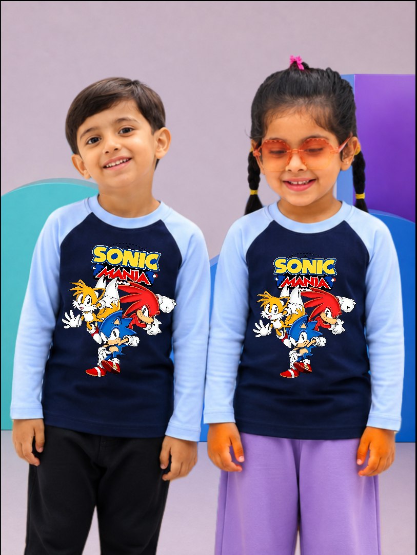 JUNIOR - SKY NAVY SONIC MANIA RAGLAN
