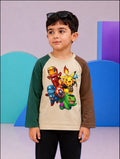 JUNIOR - TWO TONE POKEMON FAMILY RAGLAN
