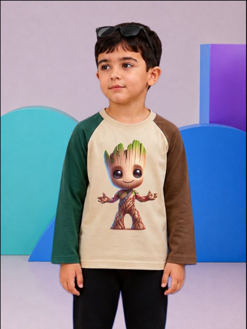 JUNIOR - TWO TONE GROOT RAGLAN