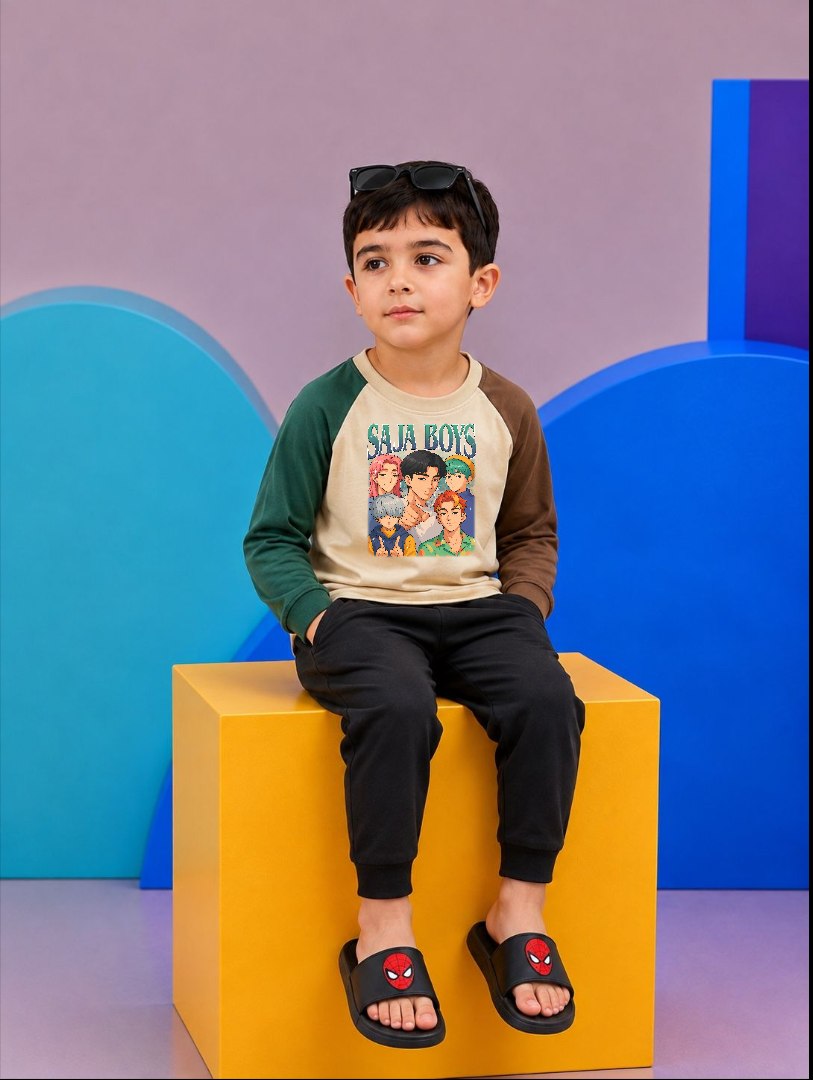 JUNIOR - TWO TONE SAJA BOYS RAGLAN