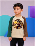 JUNIOR - TWO TONE GOKU WITH DRAGON BALL RAGLAN