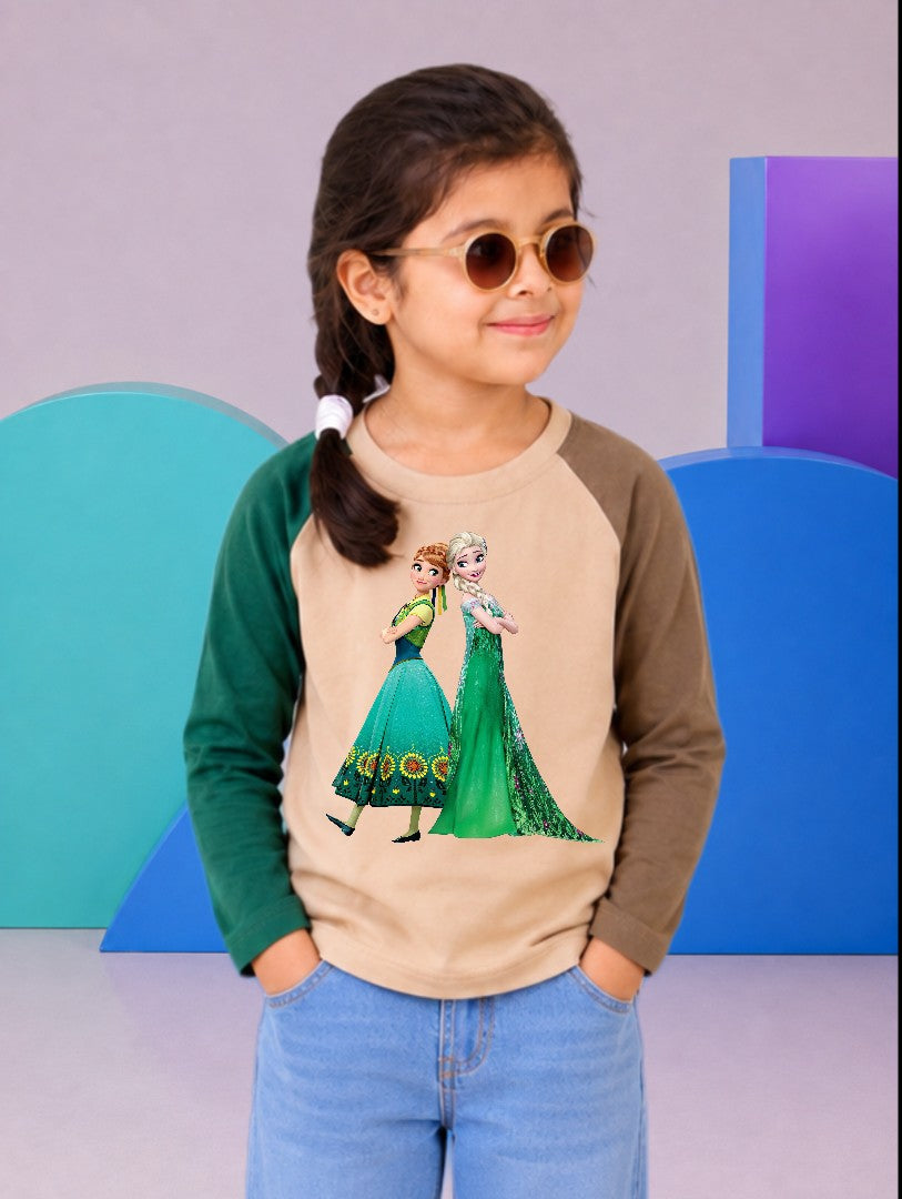 JUNIOR - TWO TONE ELSA & FRIEND RAGLAN