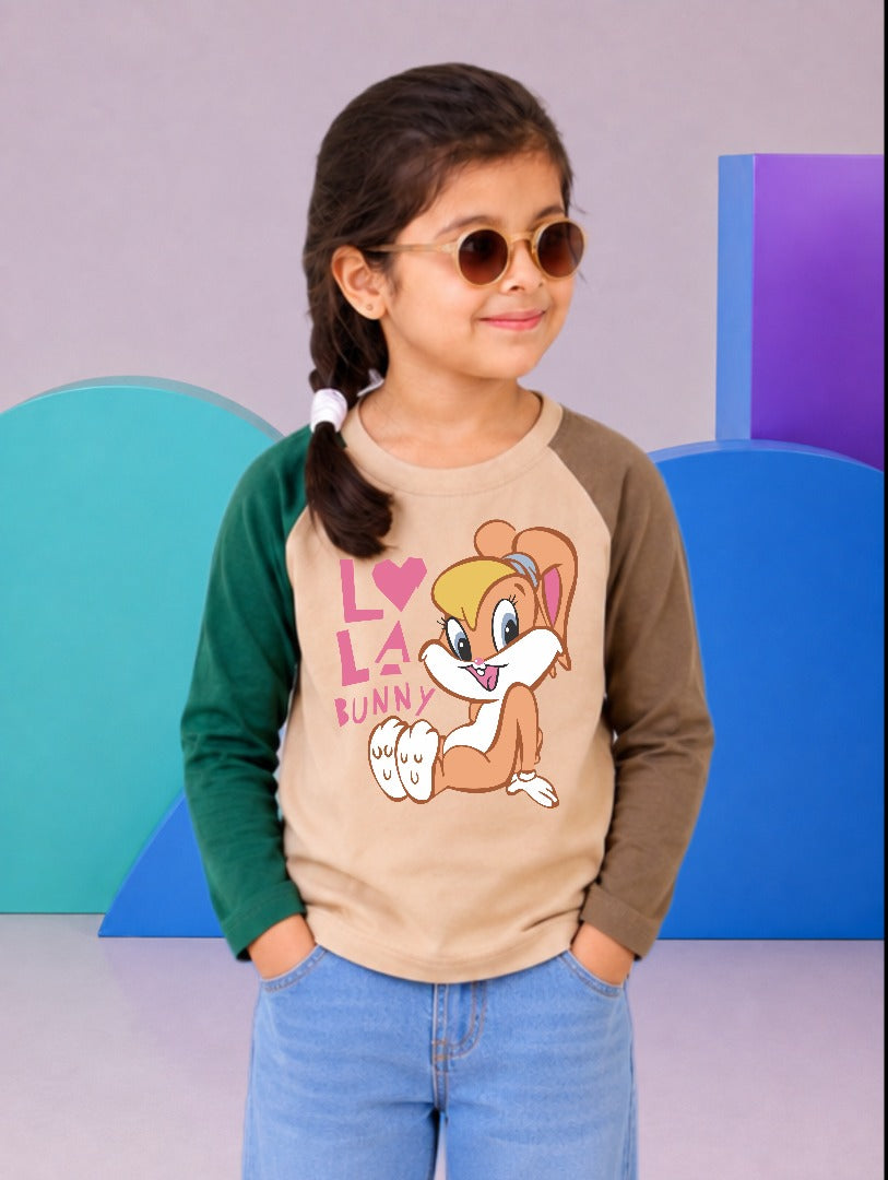 JUNIOR - TWO TONE SKIN LOLA BUNNY RAGLAN