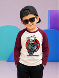JUNIOR - MAROON OFF-WHITE KAKASHI HATAKE RAGLAN