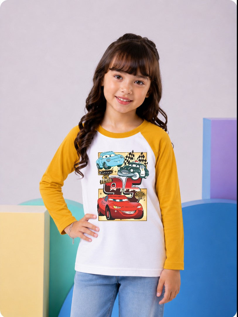 JUNIOR - MUSTARD WHITE MC QUEEN 95 RAGLAN
