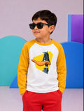 JUNIOR - MUSTARD WHITE DAFFY DUCK RAGLAN