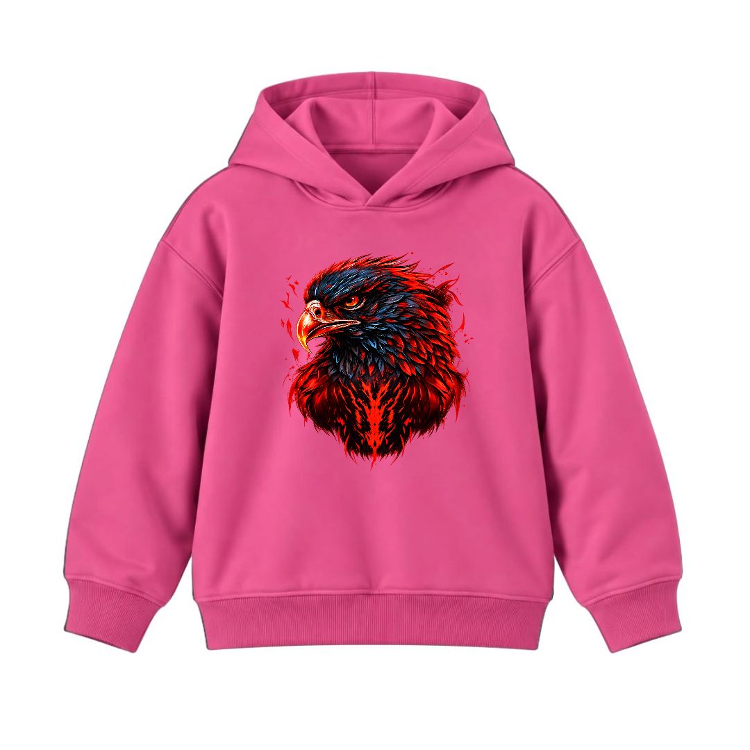 JUNIOR - RED FURY EAGLE HOODIE DP052
