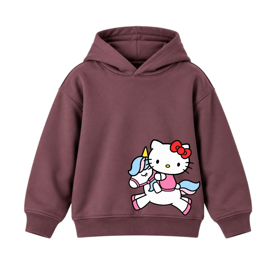 JUNIOR - KITTY WITH HORSE HOODIE DP010