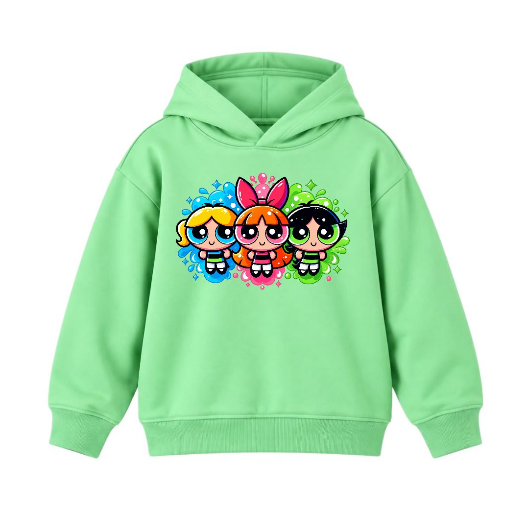 JUNIOR - MULTI POWERPUFF GIRLS HOODIE DP047