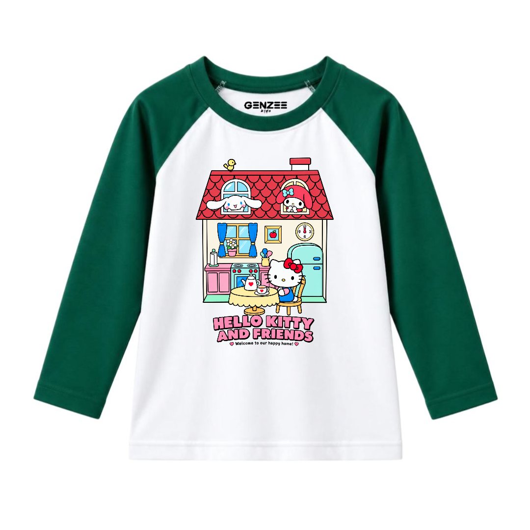 JUNIOR - HELLO KITTY AND FRIENDS FULL SLEEVES RAGLAN DP018