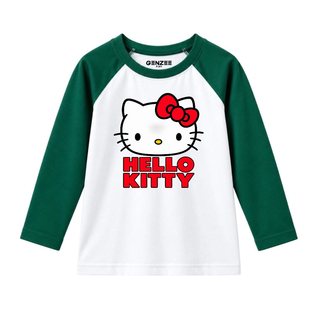 JUNIOR - HELLO KITTY FACE FULL SLEEVES RAGLAN DP027