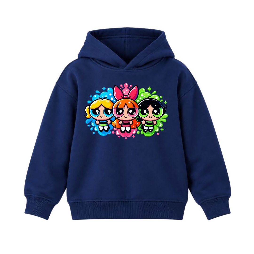 JUNIOR - MULTI POWERPUFF GIRLS HOODIE DP047