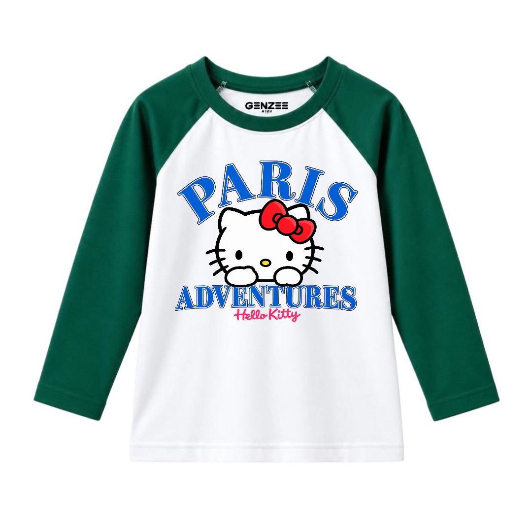 JUNIOR - HELLO KITTY PARIS FULL SLEEVES RAGLAN DP016