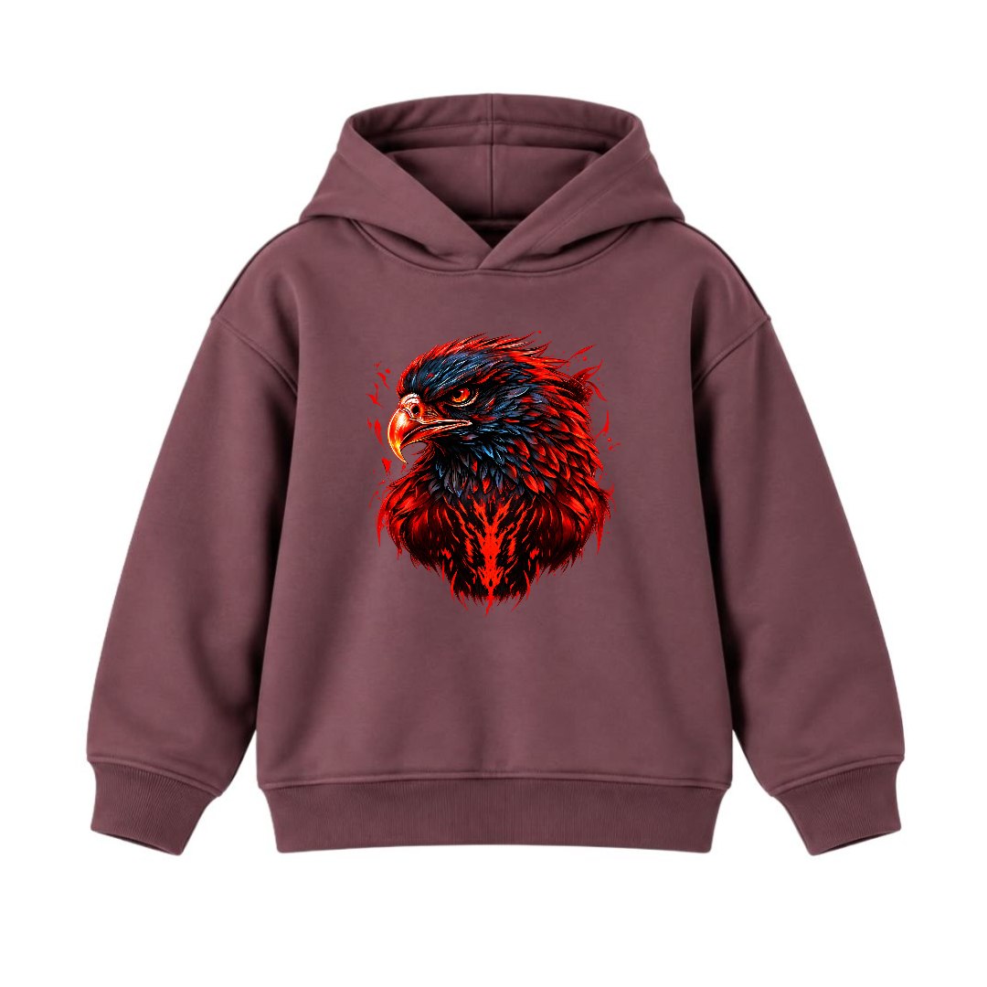 JUNIOR - RED FURY EAGLE HOODIE DP052