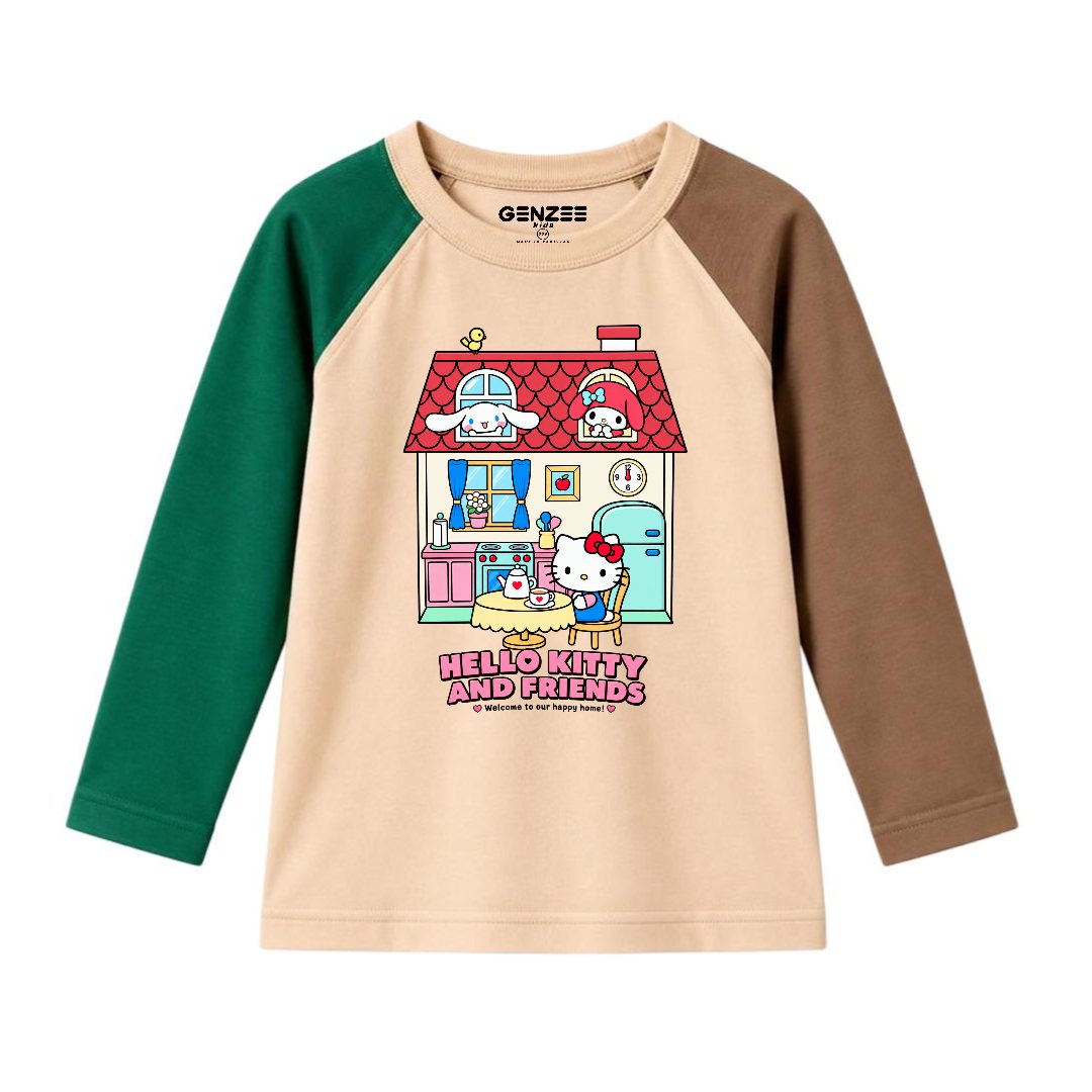 JUNIOR - HELLO KITTY AND FRIENDS FULL SLEEVES RAGLAN DP018