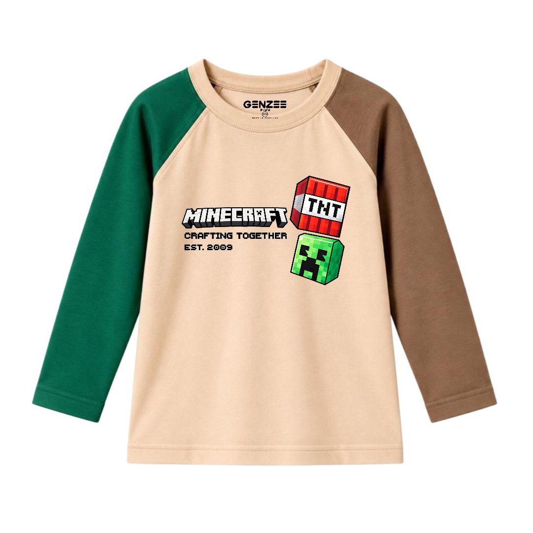 JUNIOR - TNT MINECRAFT FULL SLEEVES RAGLAN DP021