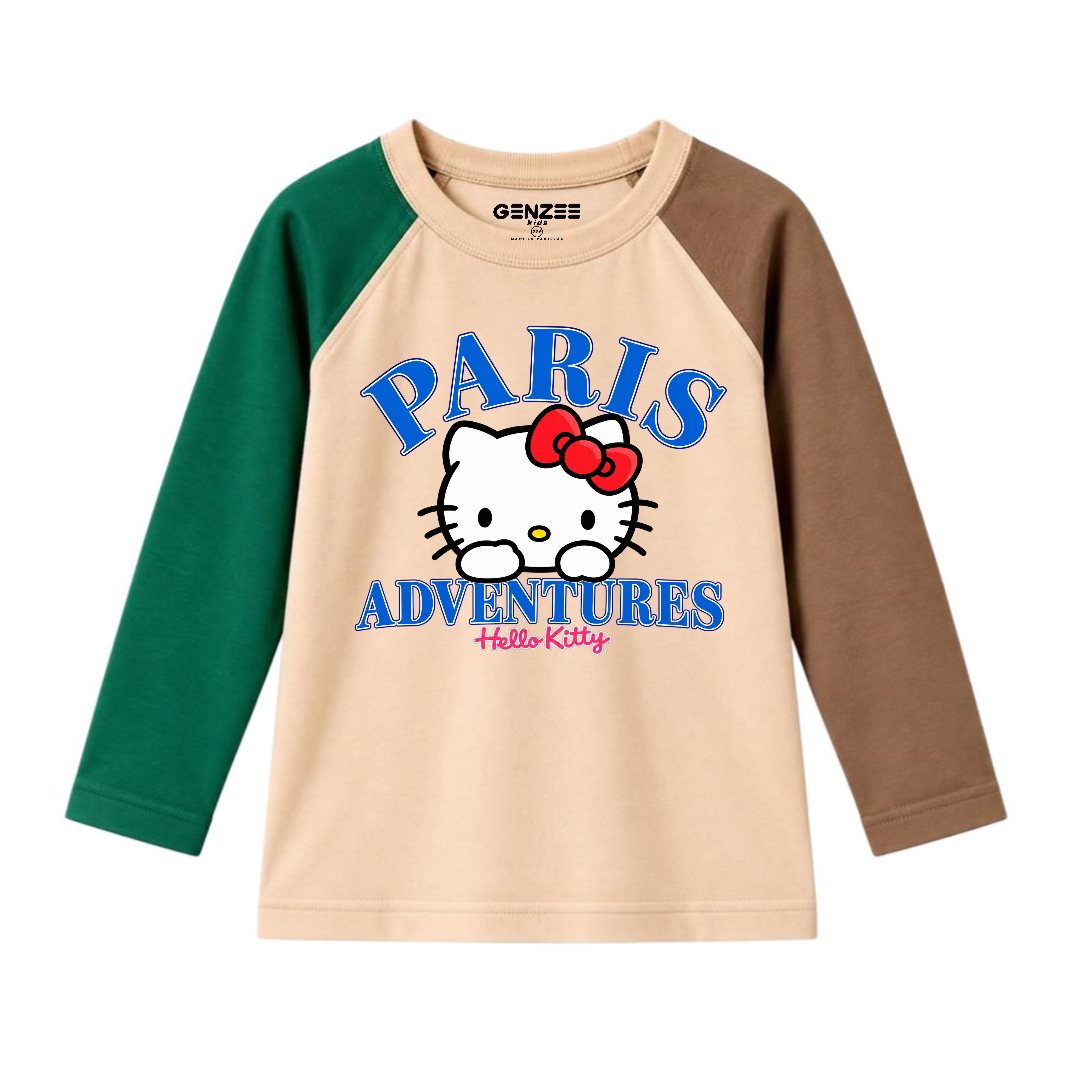 JUNIOR - HELLO KITTY PARIS FULL SLEEVES RAGLAN DP016