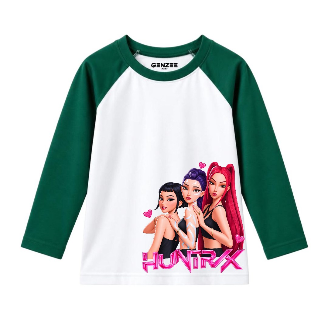 JUNIOR - HUNTRX GIRLS FULL SLEEVES RAGLAN DP008