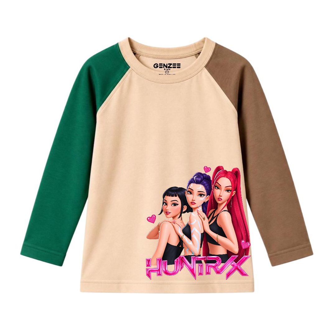 JUNIOR - HUNTRX GIRLS FULL SLEEVES RAGLAN DP008