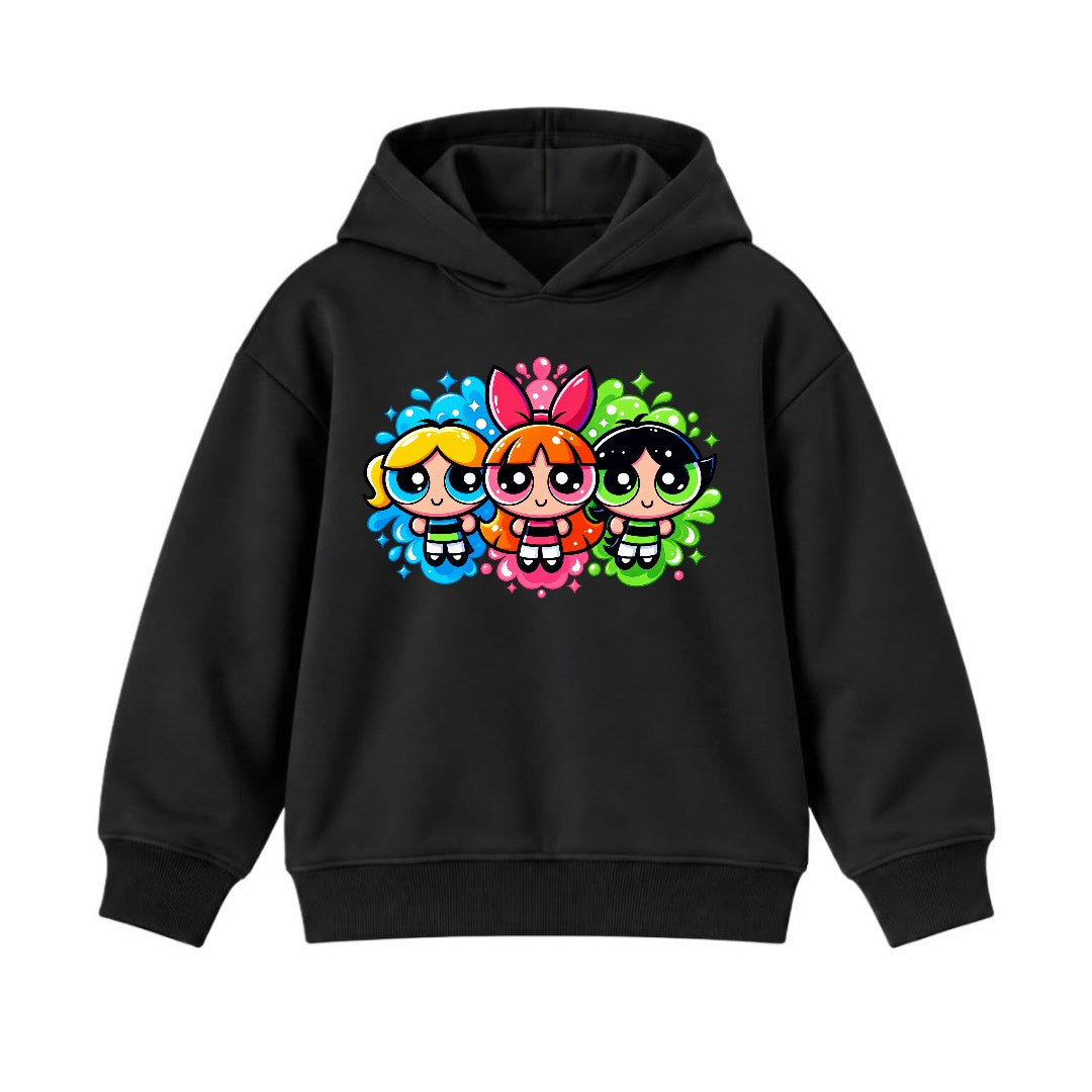 JUNIOR - MULTI POWERPUFF GIRLS HOODIE DP047