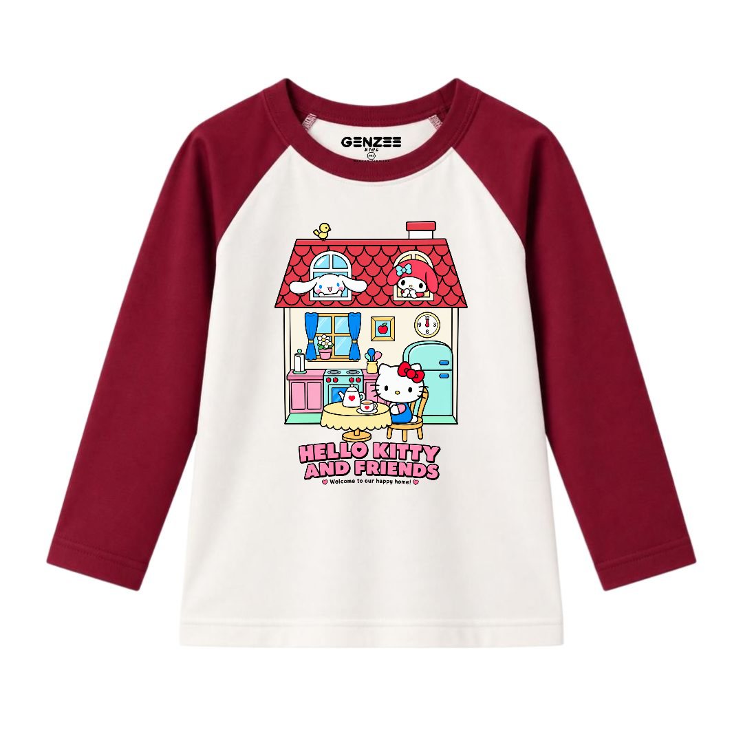 JUNIOR - HELLO KITTY AND FRIENDS FULL SLEEVES RAGLAN DP018