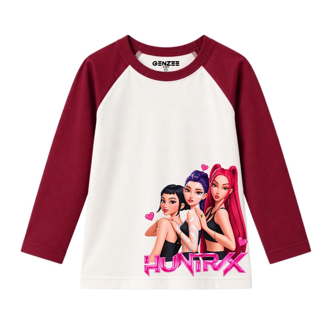 JUNIOR - HUNTRX GIRLS FULL SLEEVES RAGLAN DP008