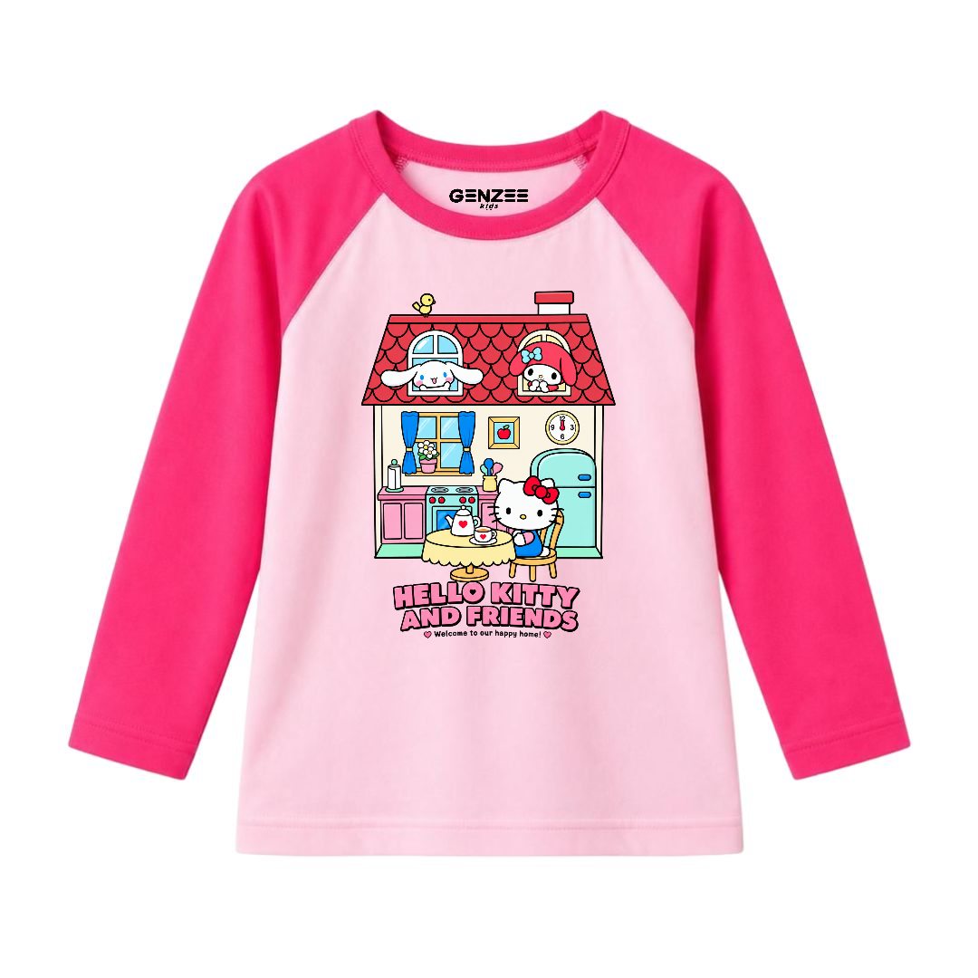 JUNIOR - HELLO KITTY AND FRIENDS FULL SLEEVES RAGLAN DP018