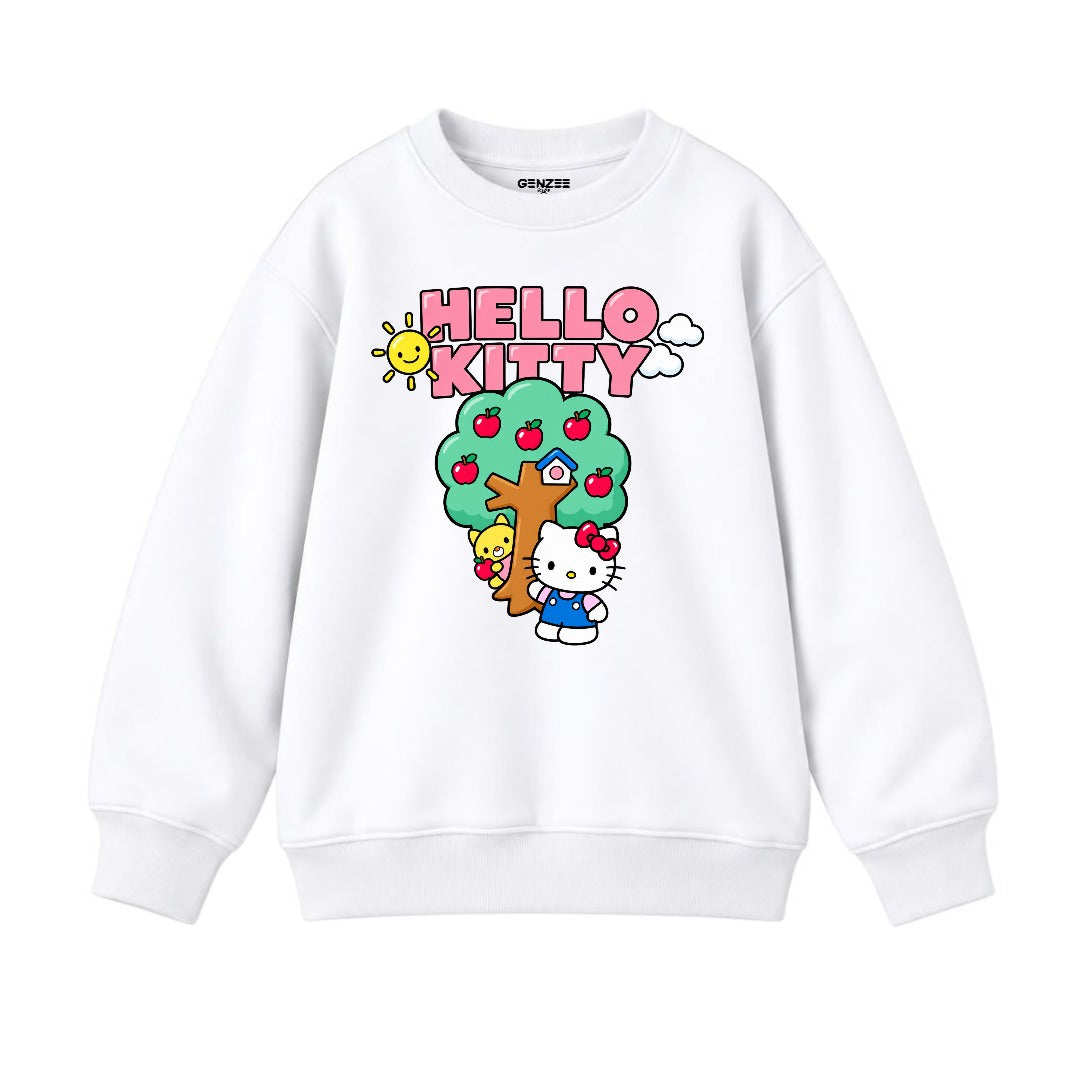 JUNIOR - KITTY WITH TREE SWEATSHIRT DP017