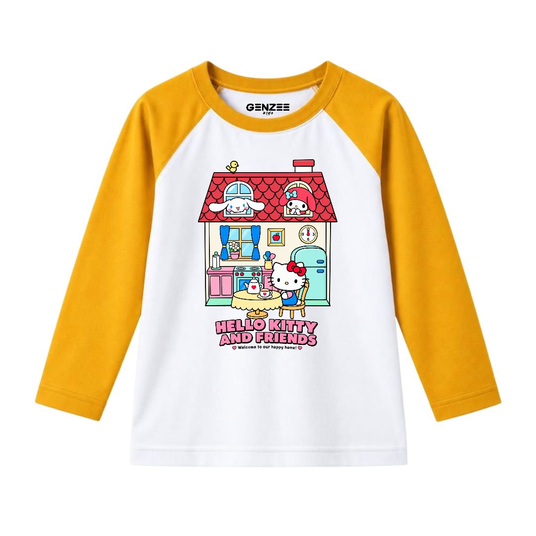 JUNIOR - HELLO KITTY AND FRIENDS FULL SLEEVES RAGLAN DP018