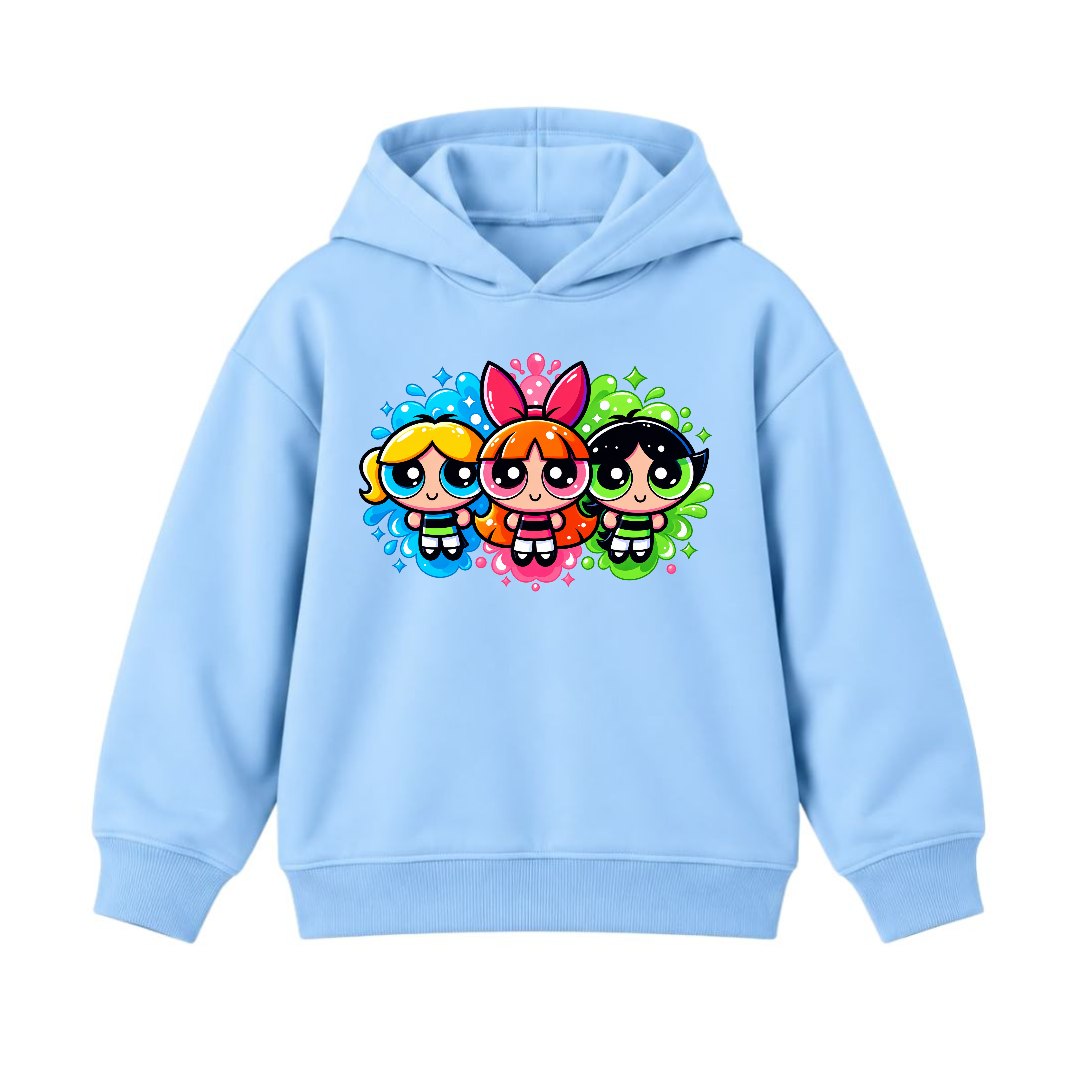 JUNIOR - MULTI POWERPUFF GIRLS HOODIE DP047