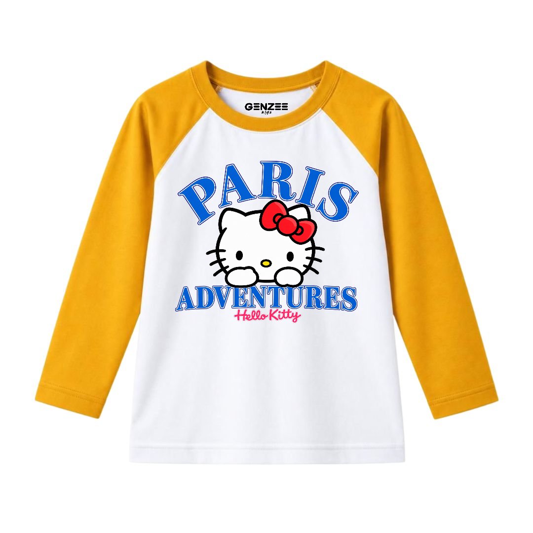 JUNIOR - HELLO KITTY PARIS FULL SLEEVES RAGLAN DP016