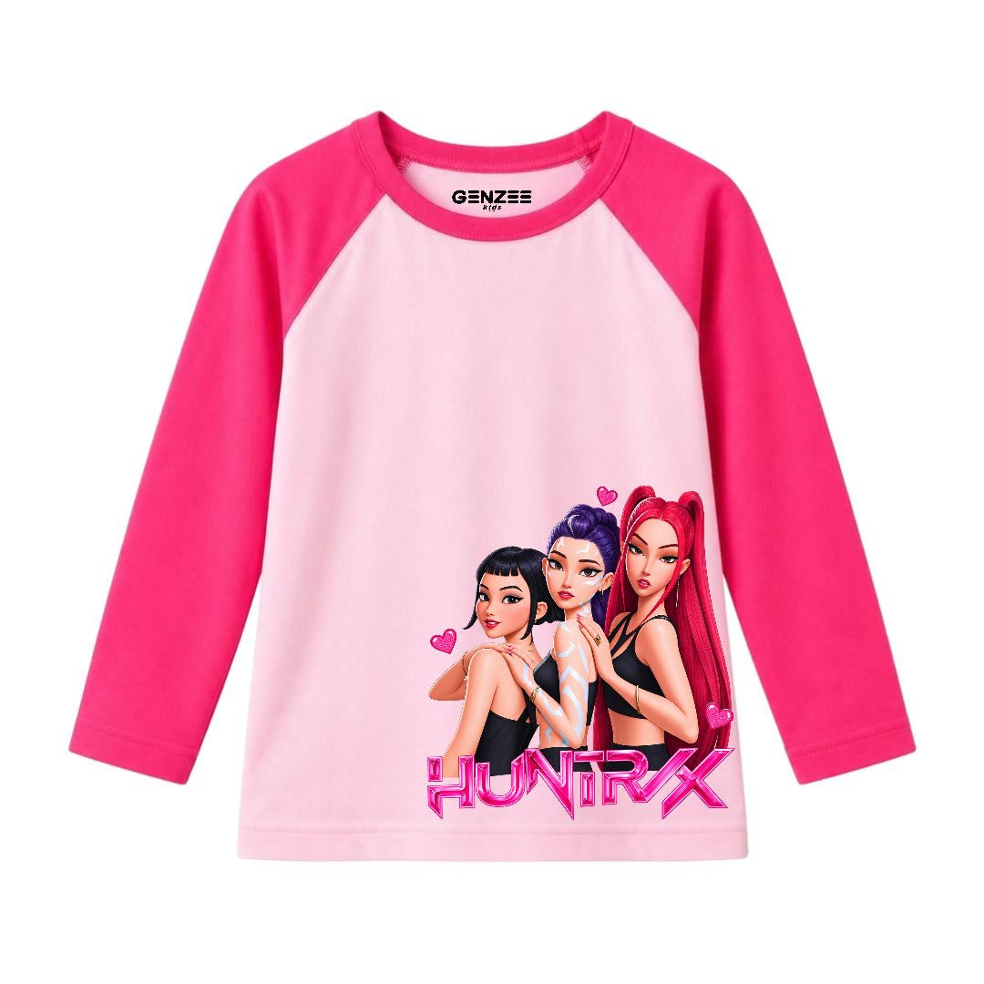 JUNIOR - HUNTRX GIRLS FULL SLEEVES RAGLAN DP008