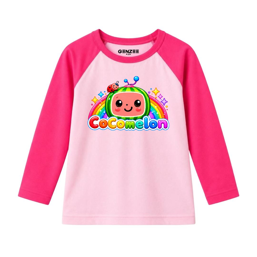 JUNIOR - COCOMELON RAINBOW FULL SLEEVES RAGLAN DP050