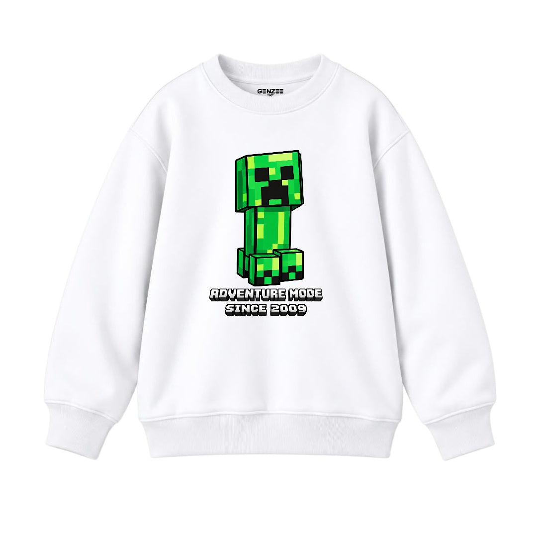 JUNIOR - ADVANTURE MODE MINECRAFT SWEATSHIRT DP023