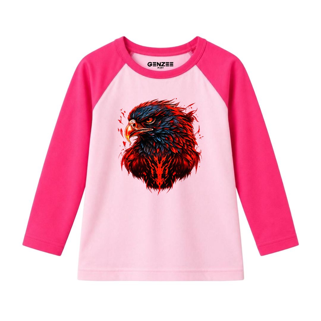 JUNIOR - RED FURY EAGLE FULL SLEEVES RAGLAN DP052