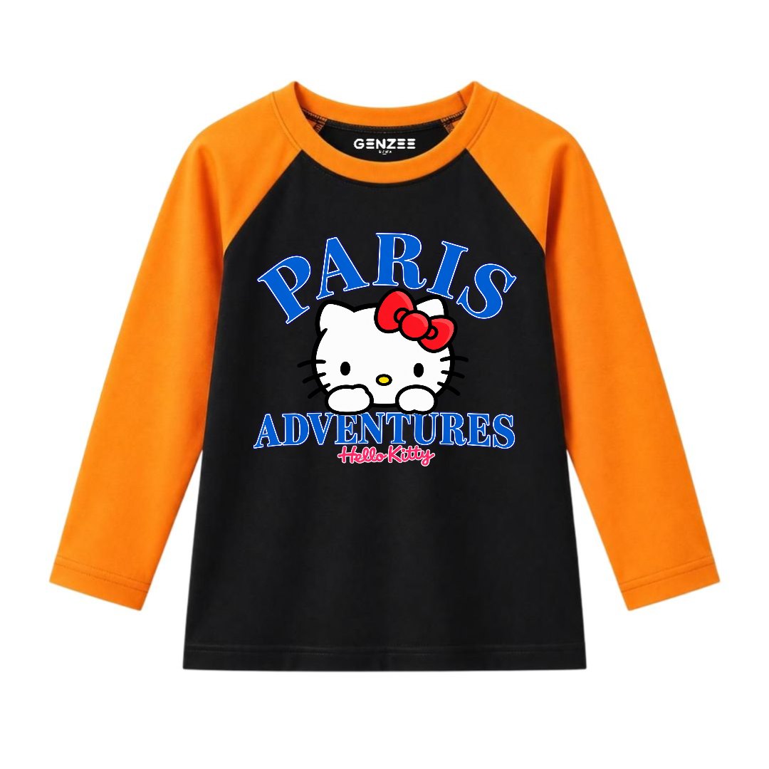 JUNIOR - HELLO KITTY PARIS FULL SLEEVES RAGLAN DP016