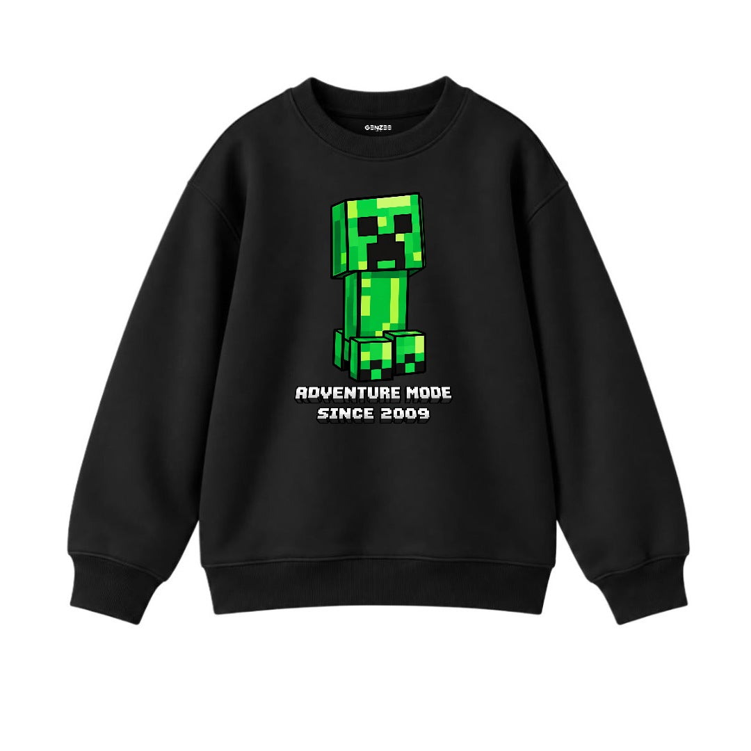 JUNIOR - ADVANTURE MODE MINECRAFT SWEATSHIRT DP023