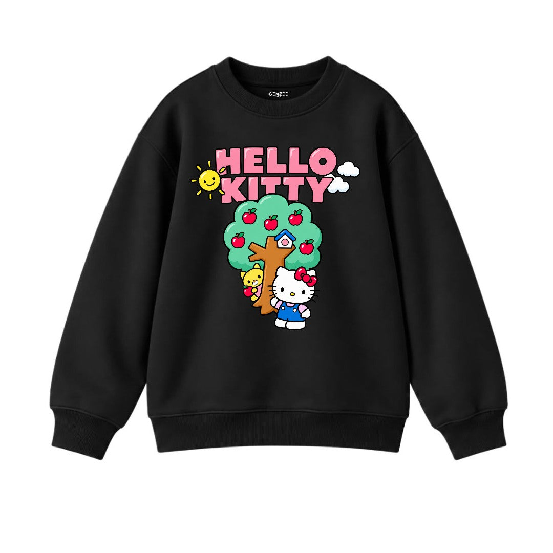 JUNIOR - KITTY WITH TREE SWEATSHIRT DP017