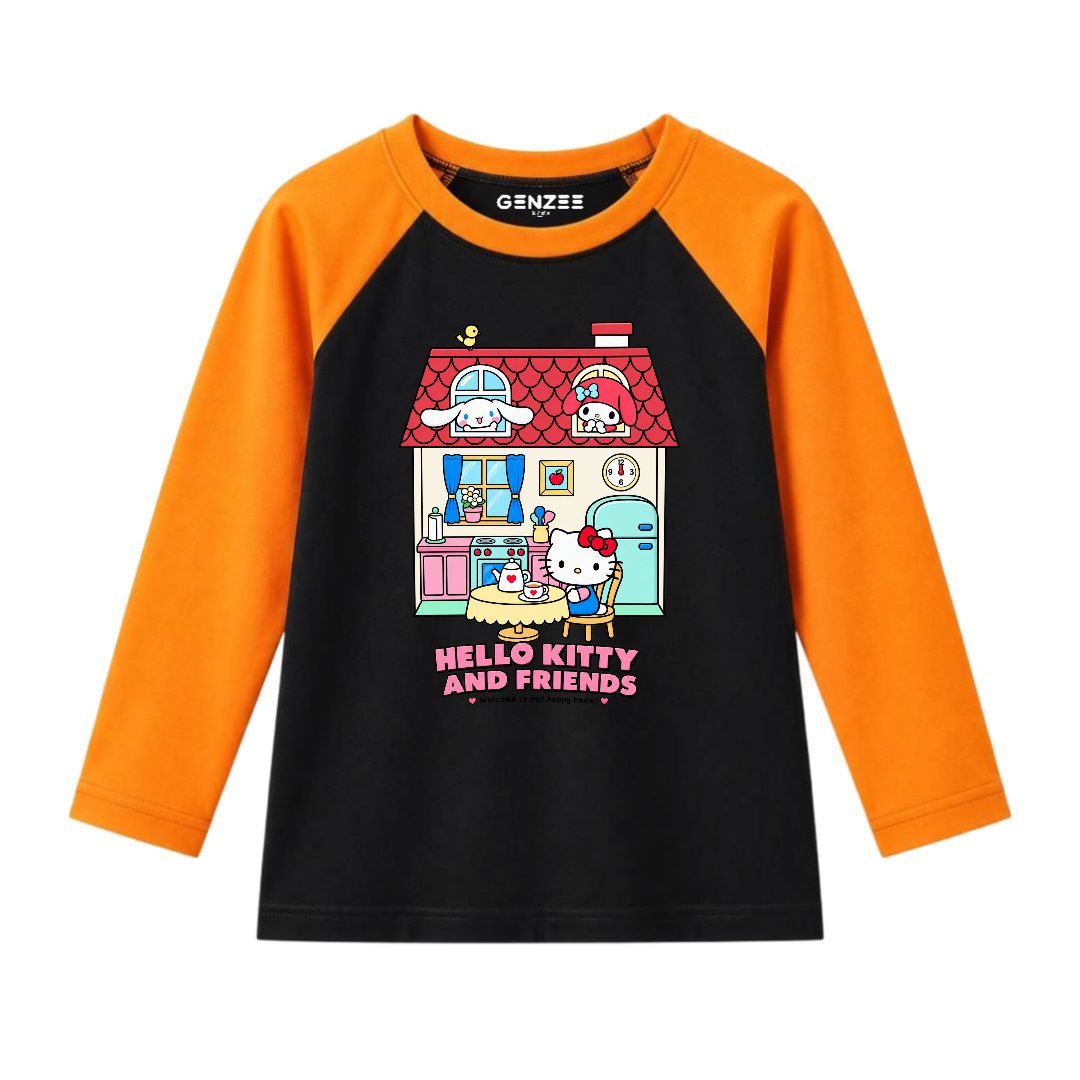 JUNIOR - HELLO KITTY AND FRIENDS FULL SLEEVES RAGLAN DP018