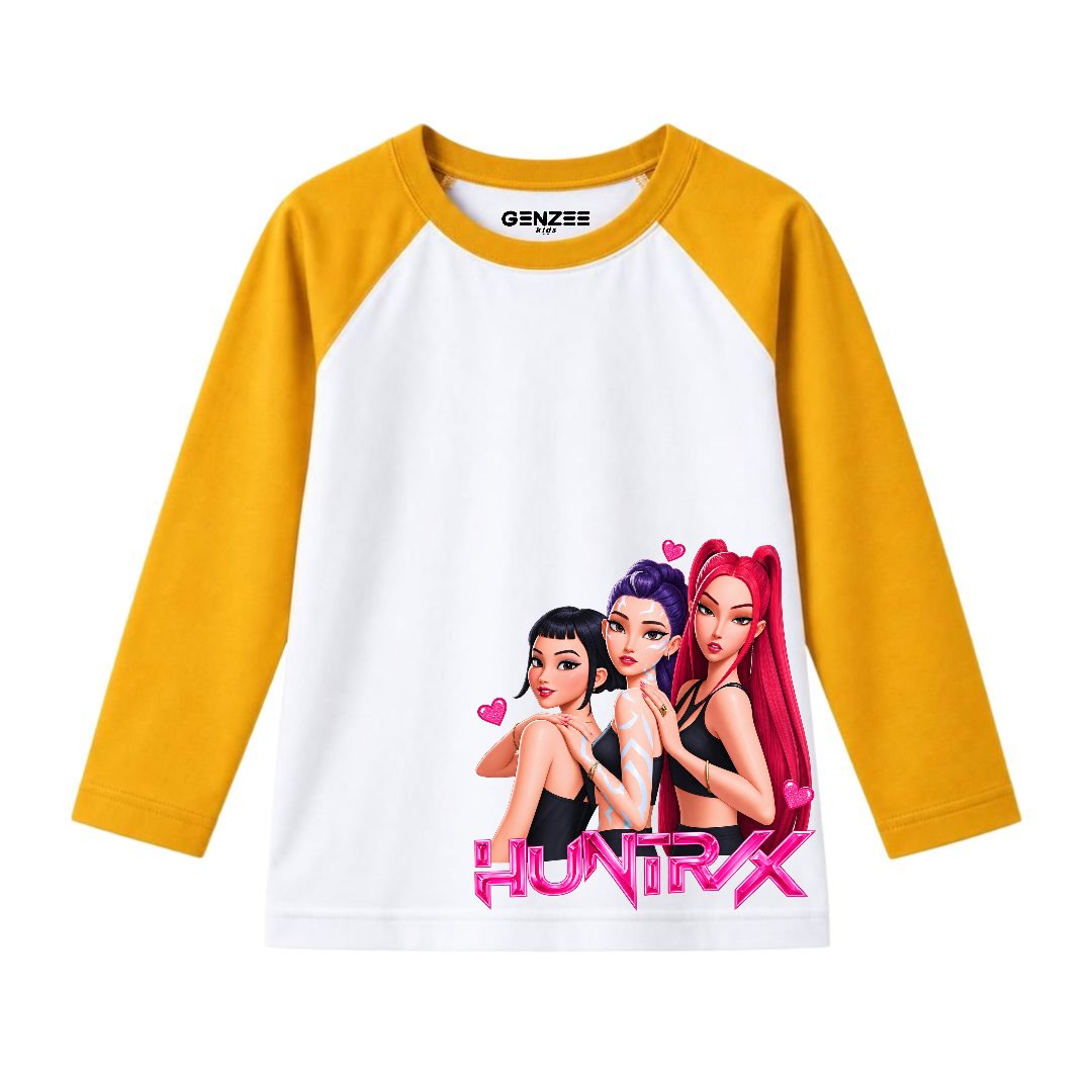 JUNIOR - HUNTRX GIRLS FULL SLEEVES RAGLAN DP008