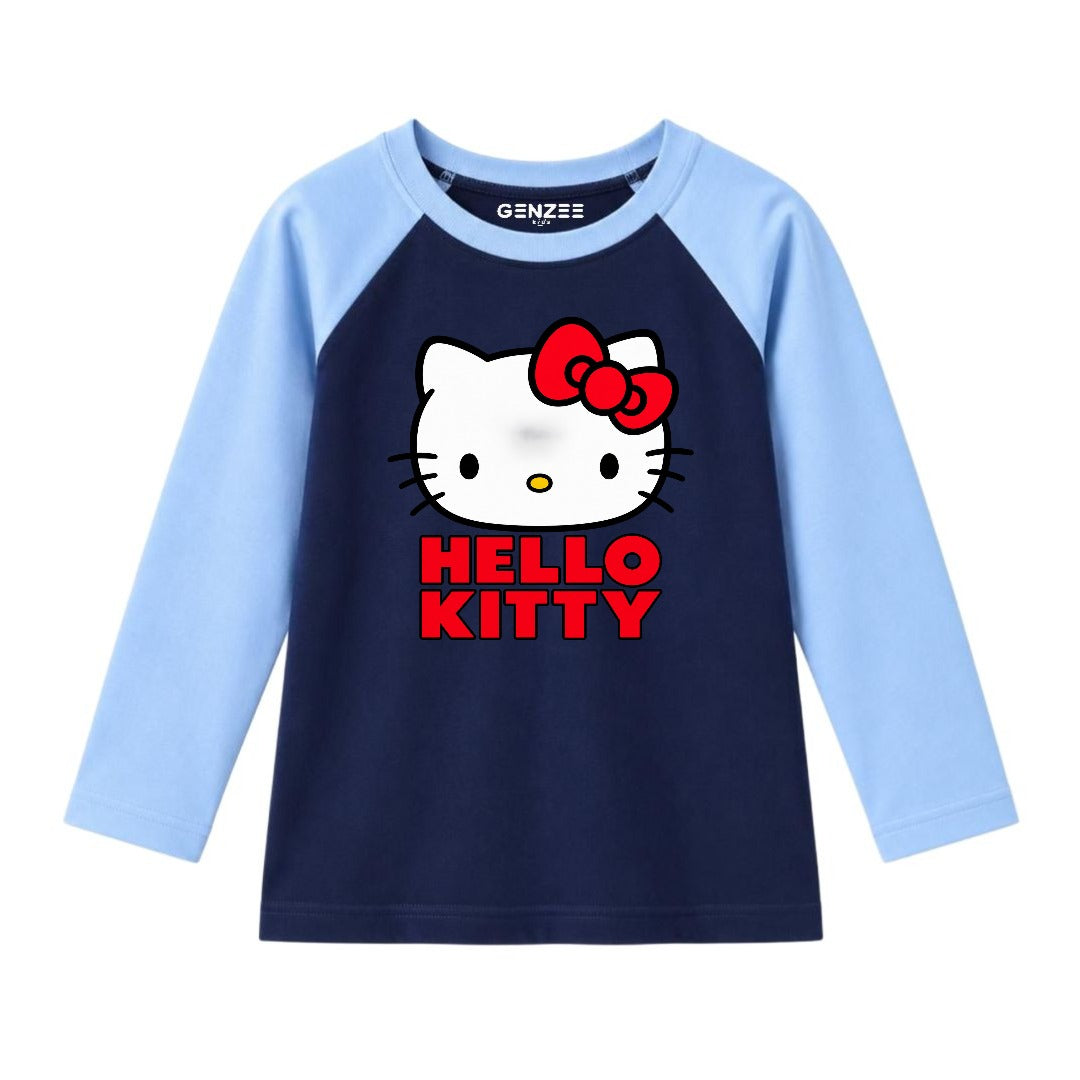 JUNIOR - HELLO KITTY FACE FULL SLEEVES RAGLAN DP027
